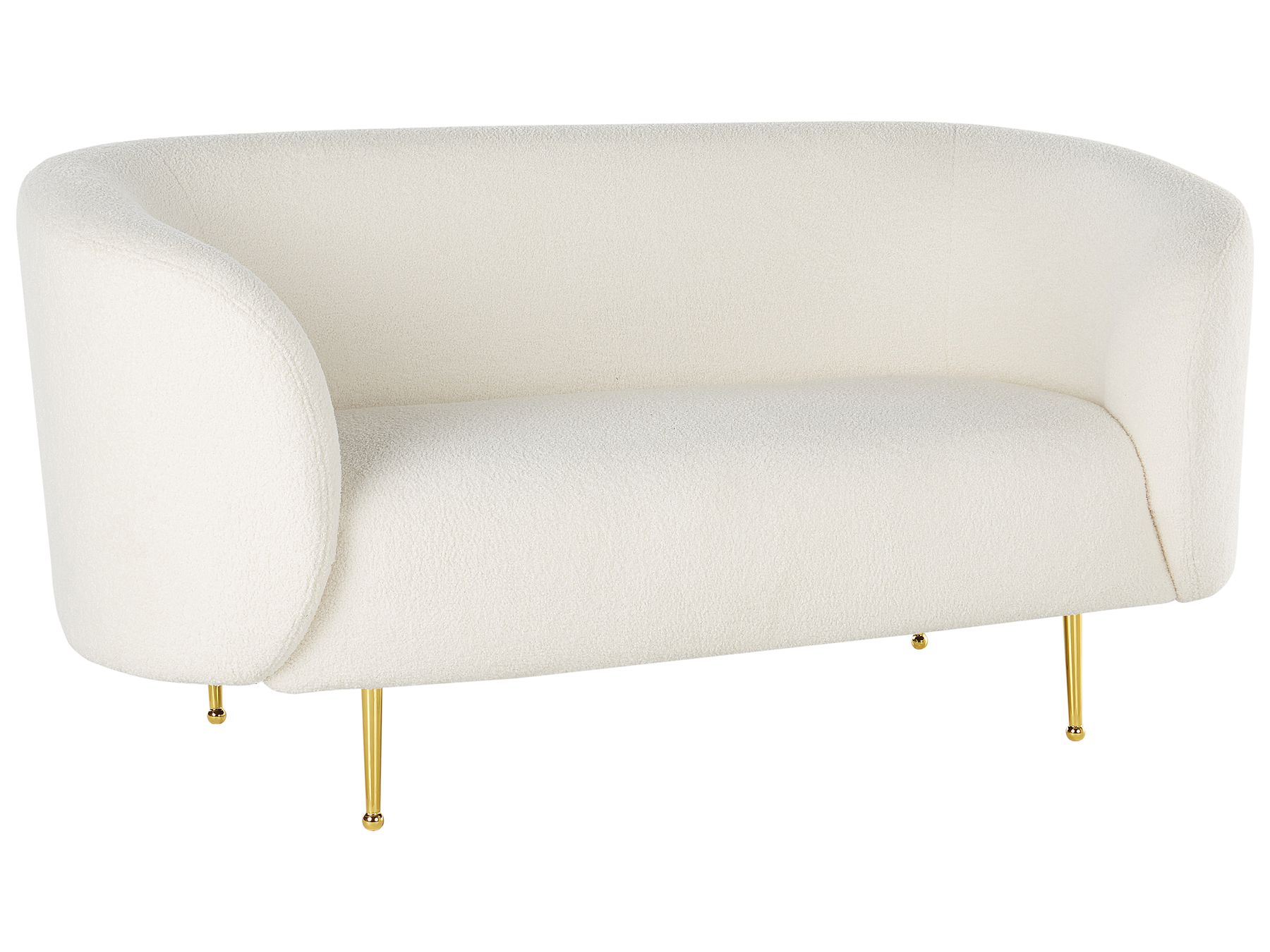 Sofa dla 2 osób NORDEN Boucle Biały