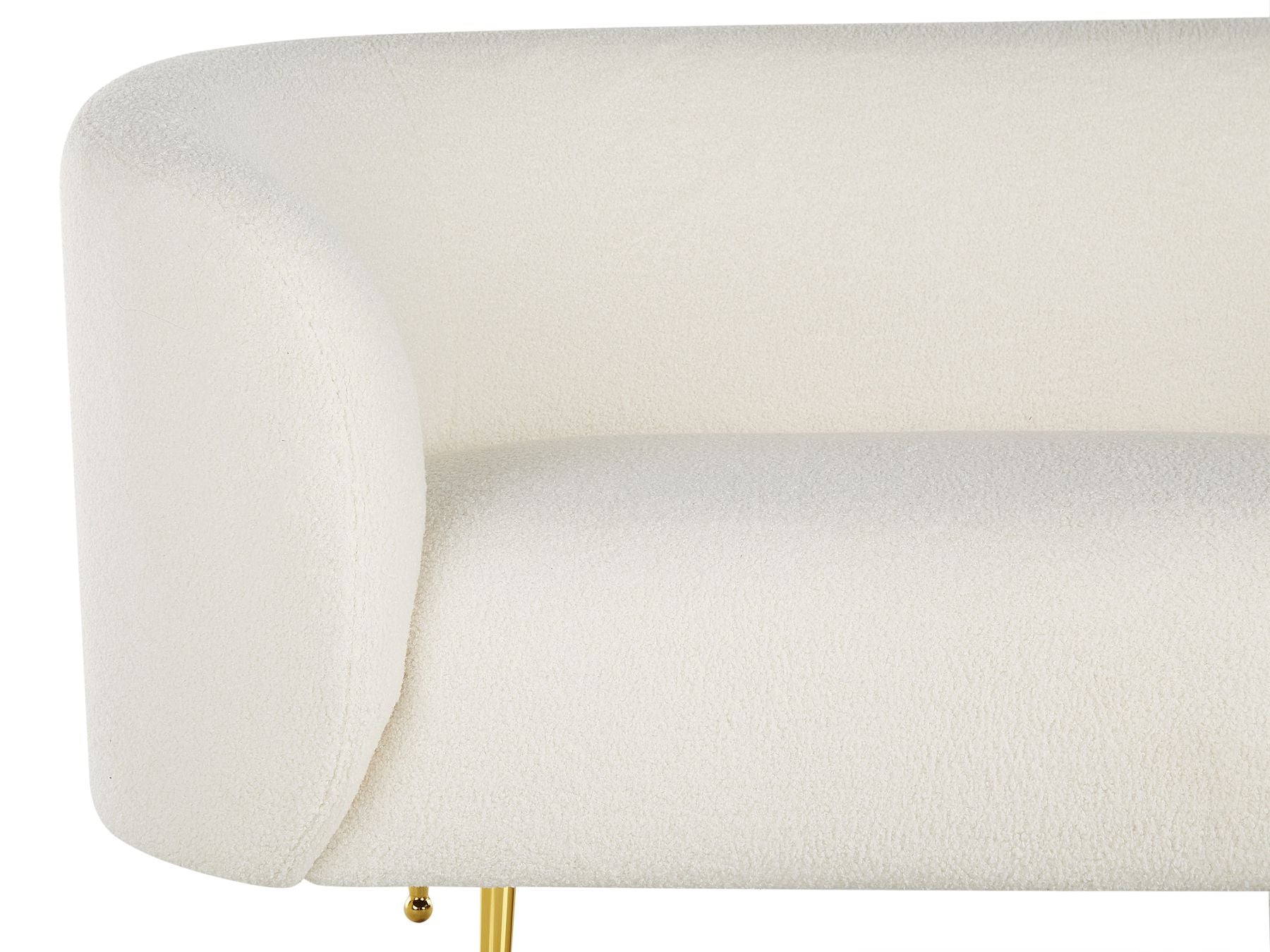 Sofa dla 2 osób NORDEN Boucle Biały