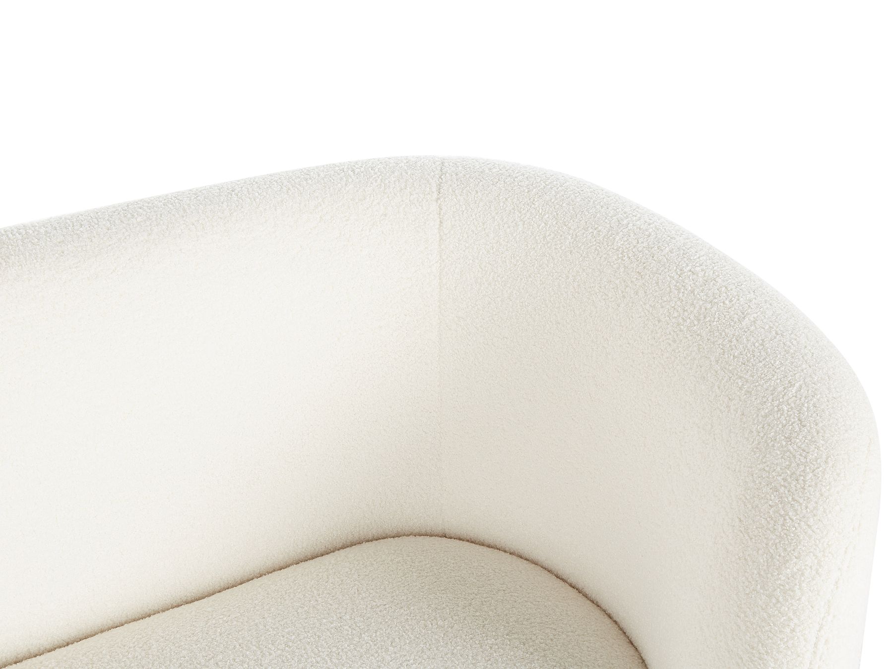 Sofa dla 2 osób NORDEN Boucle Biały