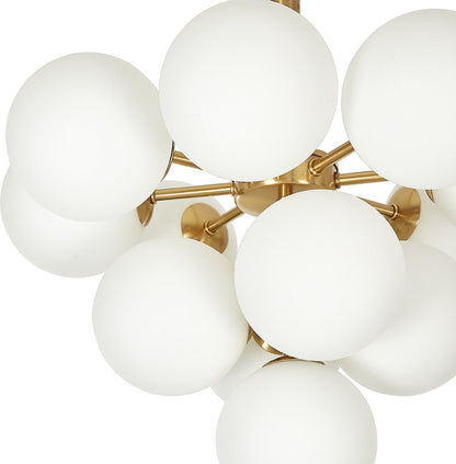 Designerska lampa wisząca – winogronowy motyw, mosiądz/żelazo