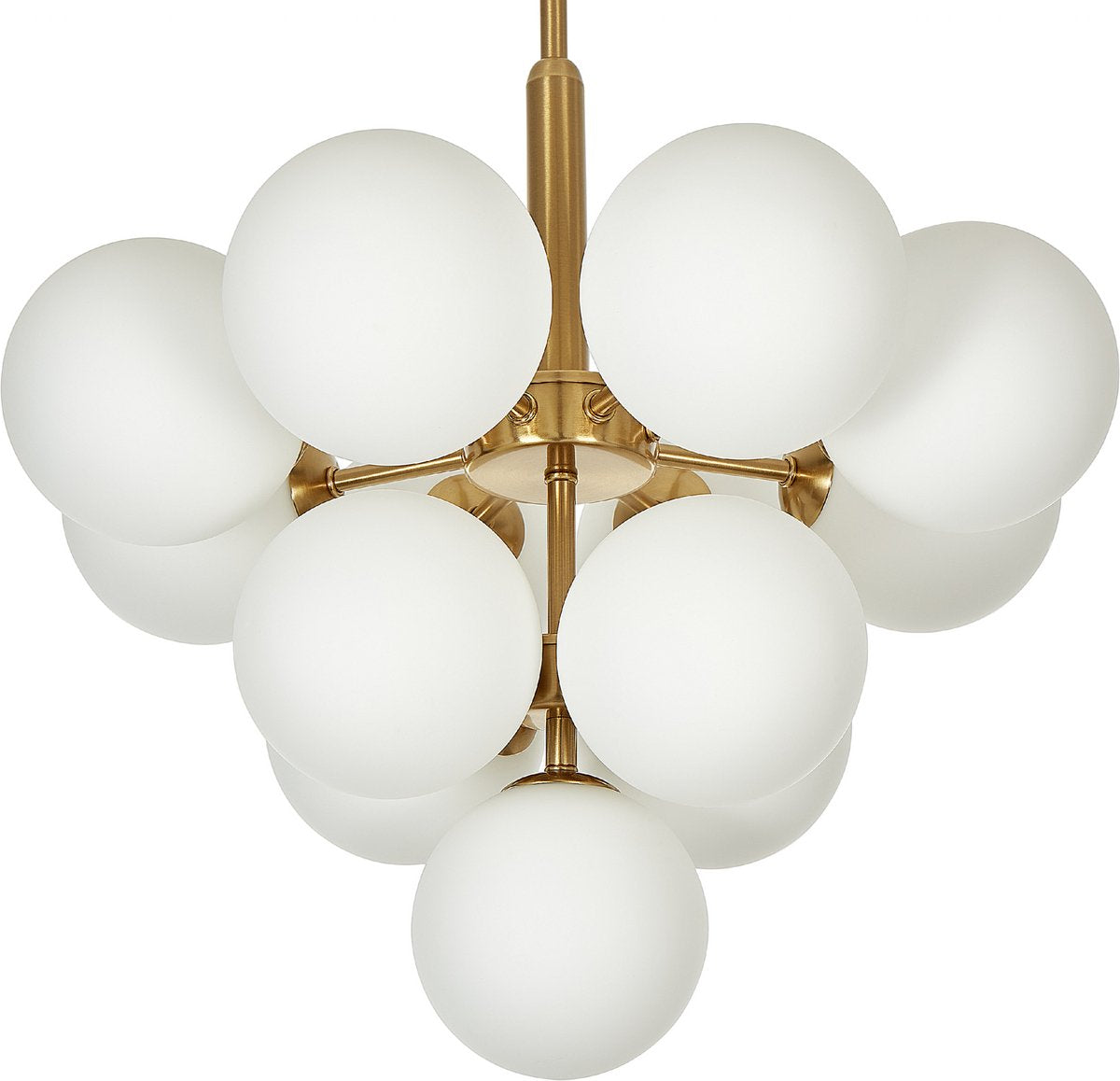 Designerska lampa wisząca – winogronowy motyw, mosiądz/żelazo