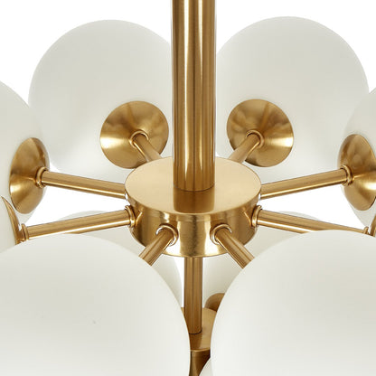 Designerska lampa wisząca – winogronowy motyw, mosiądz/żelazo