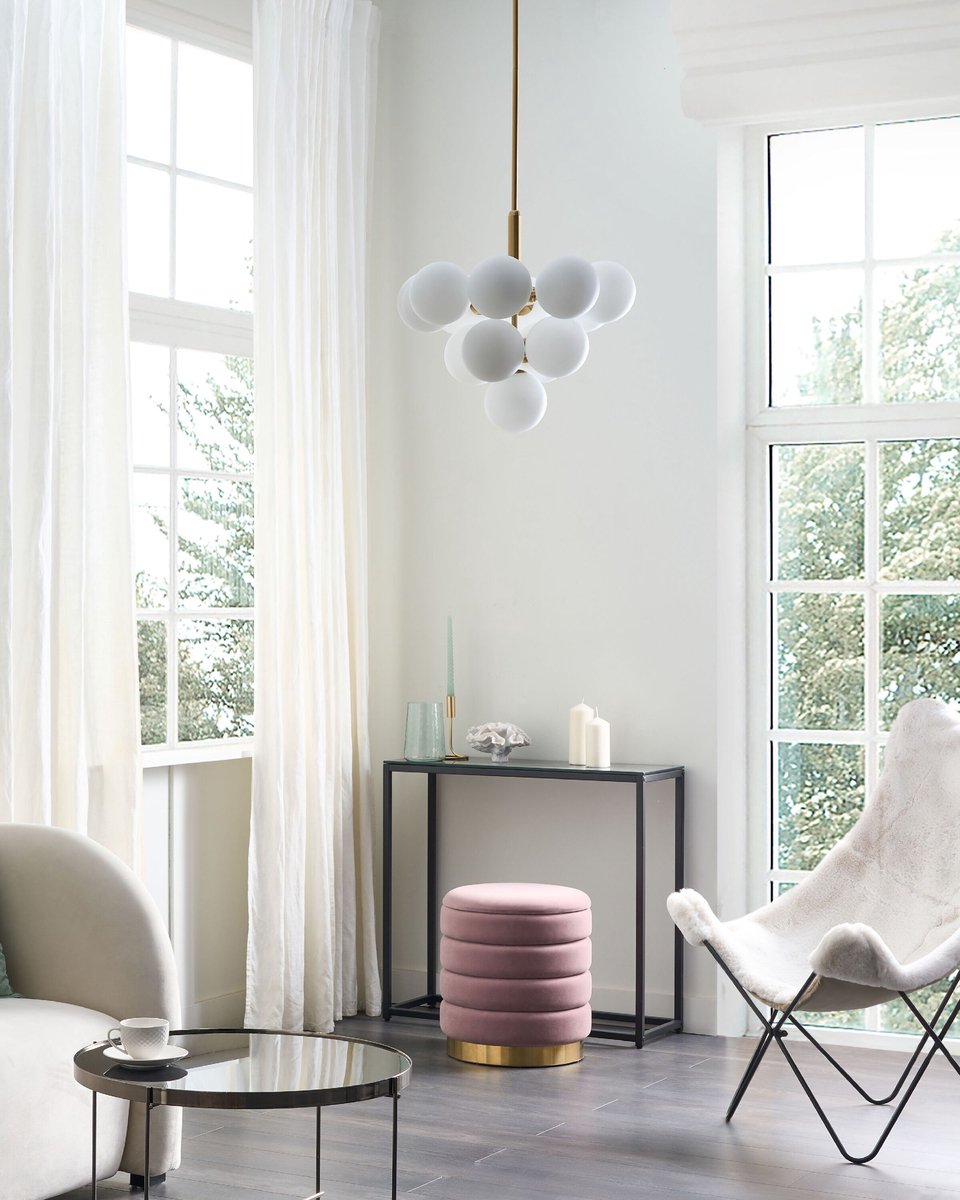 Designerska lampa wisząca – winogronowy motyw, mosiądz/żelazo