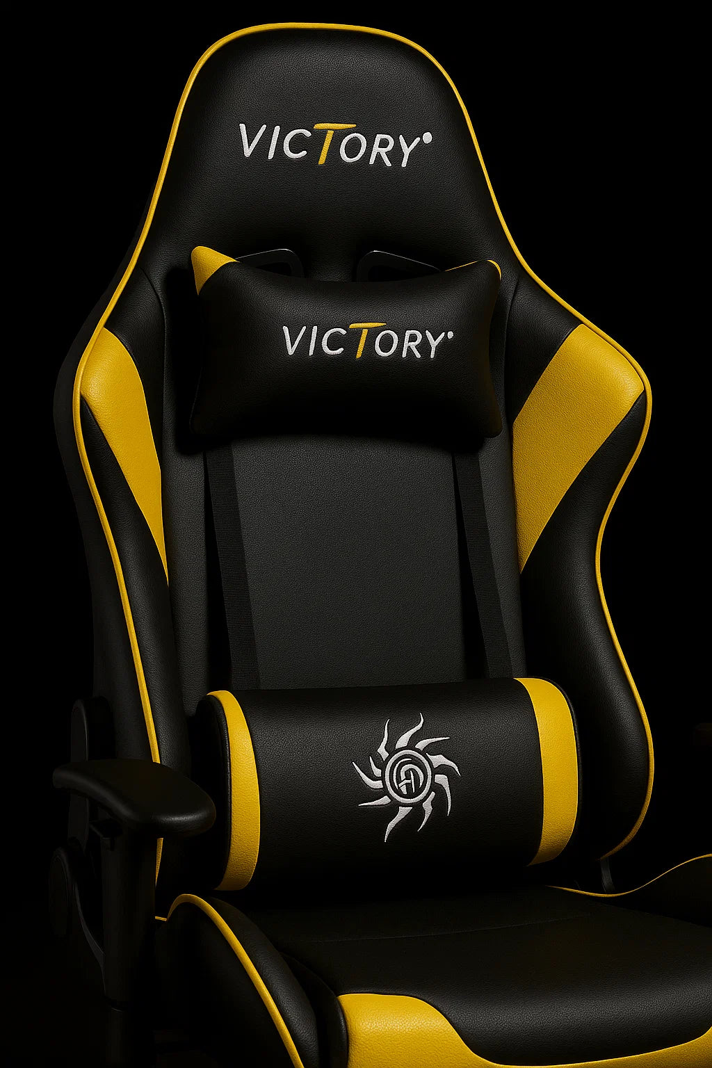 Fotel gamingowy VICTORY Ekoskóra Żółty