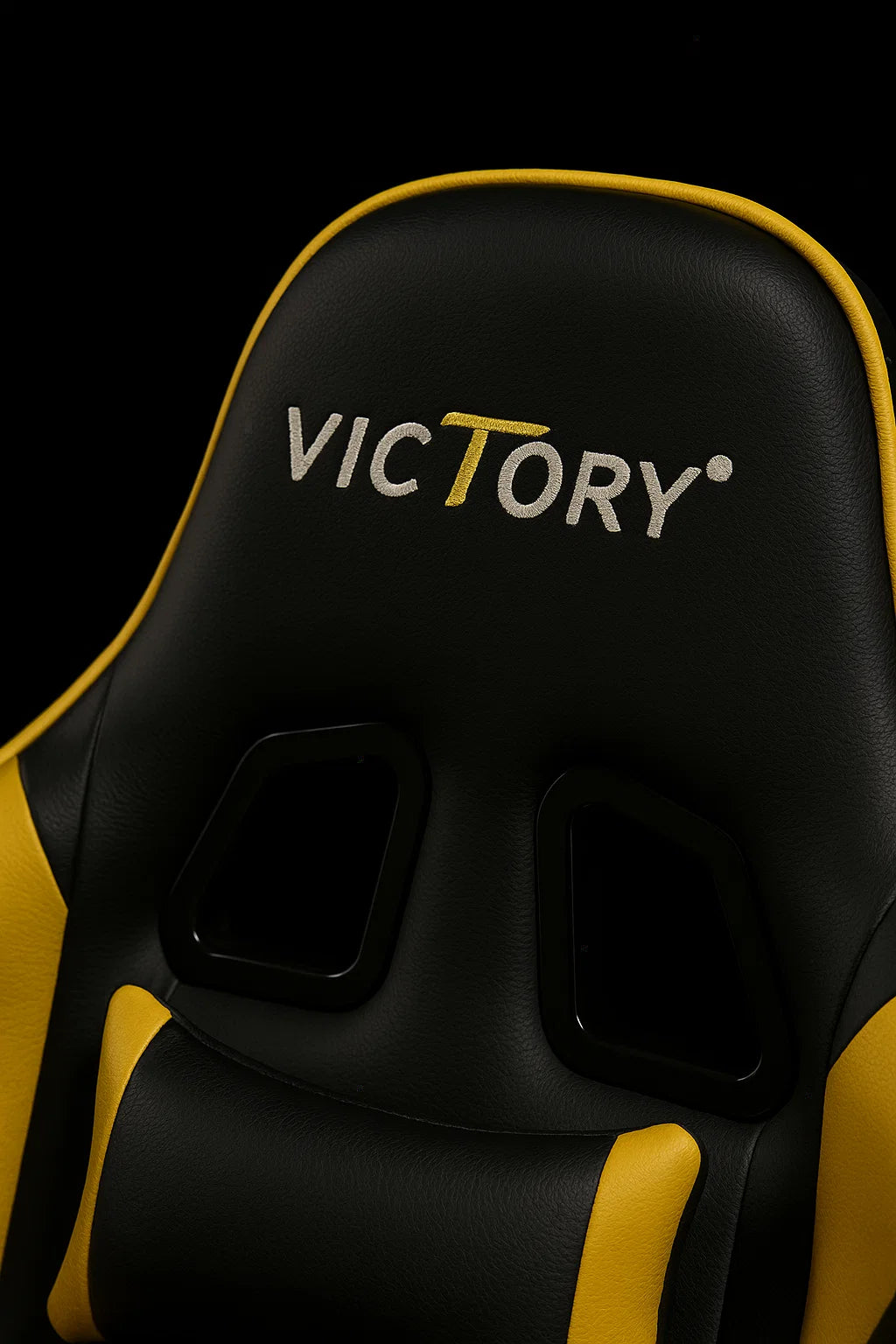 Fotel gamingowy VICTORY Ekoskóra Żółty