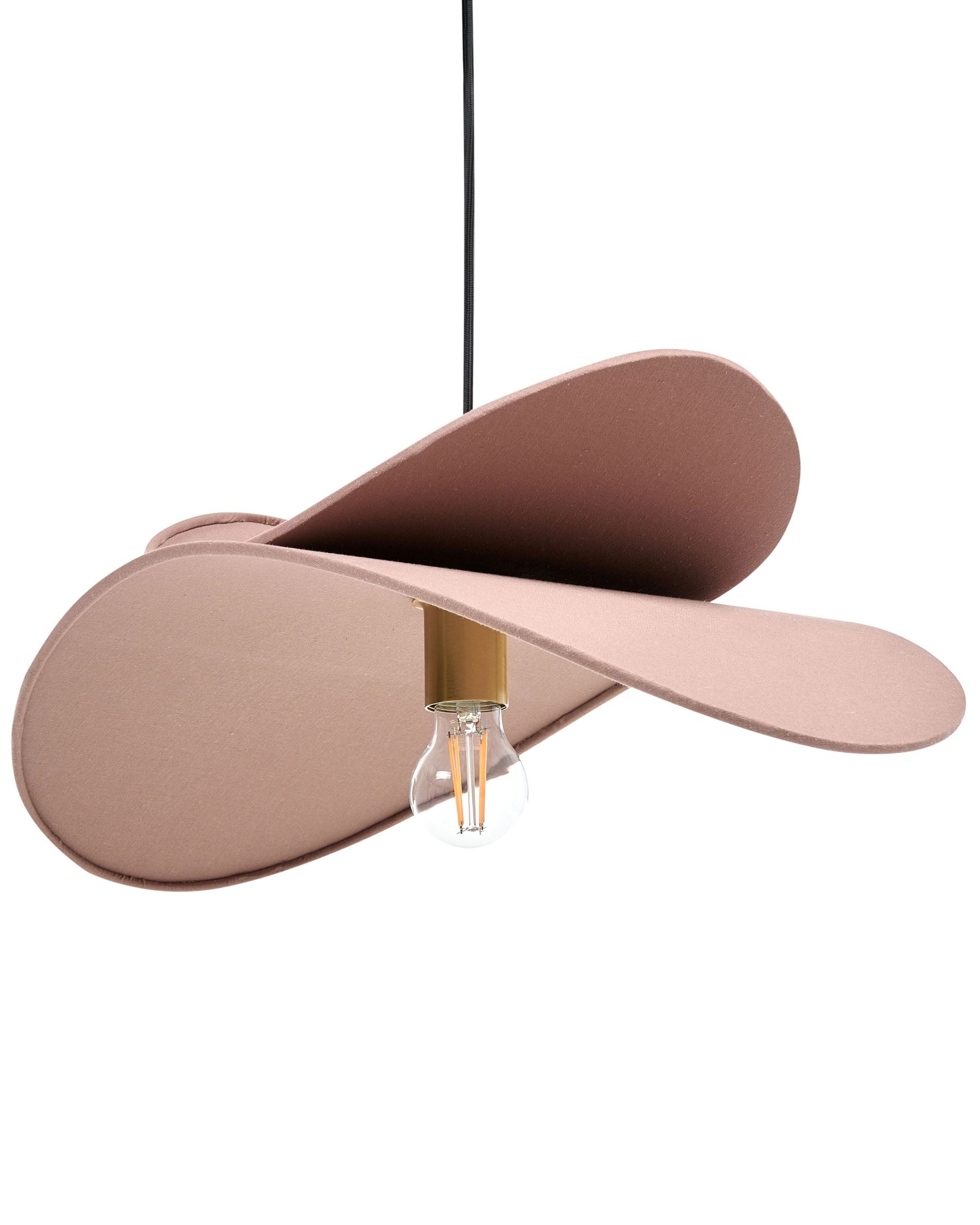 Lampa wisząca „Orla” – len, jasnobrązowa