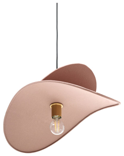 Lampa wisząca „Orla” – len, jasnobrązowa