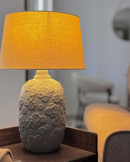 Lampa stołowa „Inora” – Ceramika - Szara