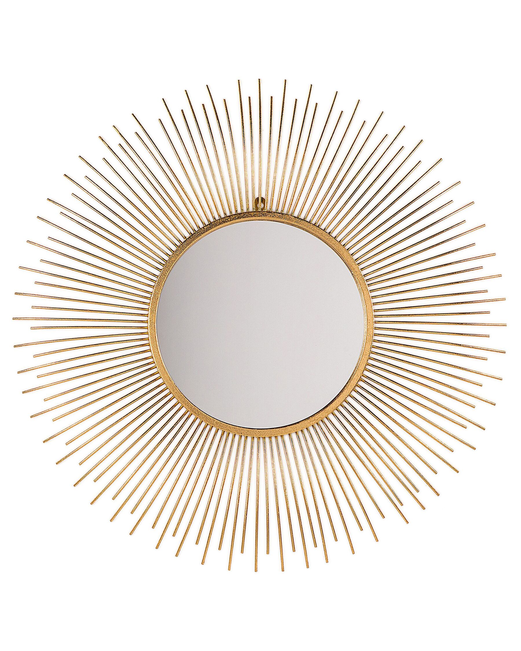 Lustro ścienne „Amelis” – metal, złote, 80x80 cm