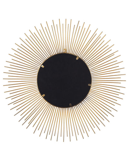 Lustro ścienne „Amelis” – metal, złote, 80x80 cm
