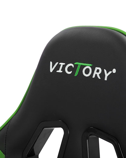Fotel gamingowy VICTORY Ekoskóra Zielony