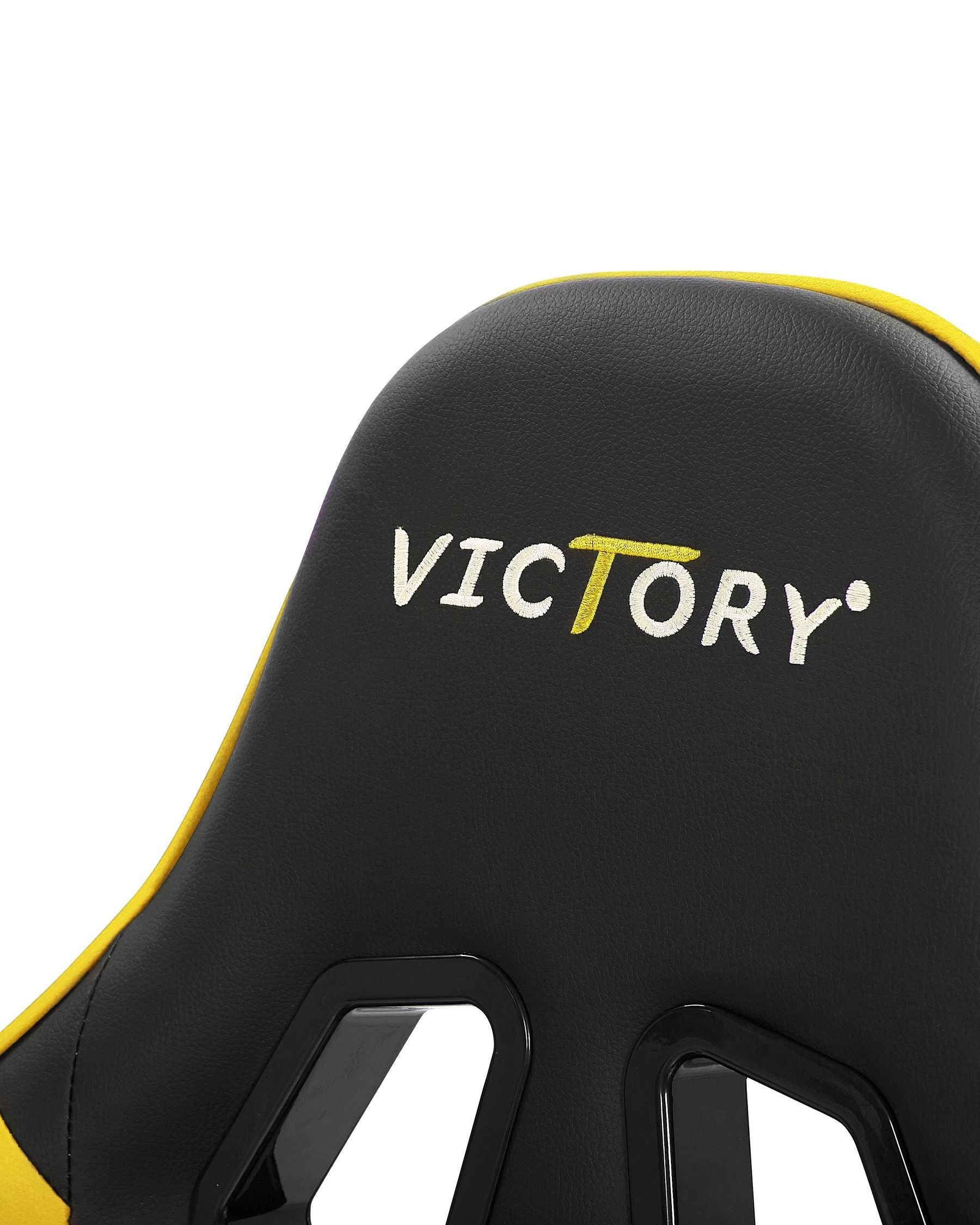 Fotel gamingowy VICTORY Ekoskóra Żółty