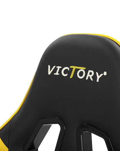 Fotel gamingowy VICTORY Ekoskóra Żółty