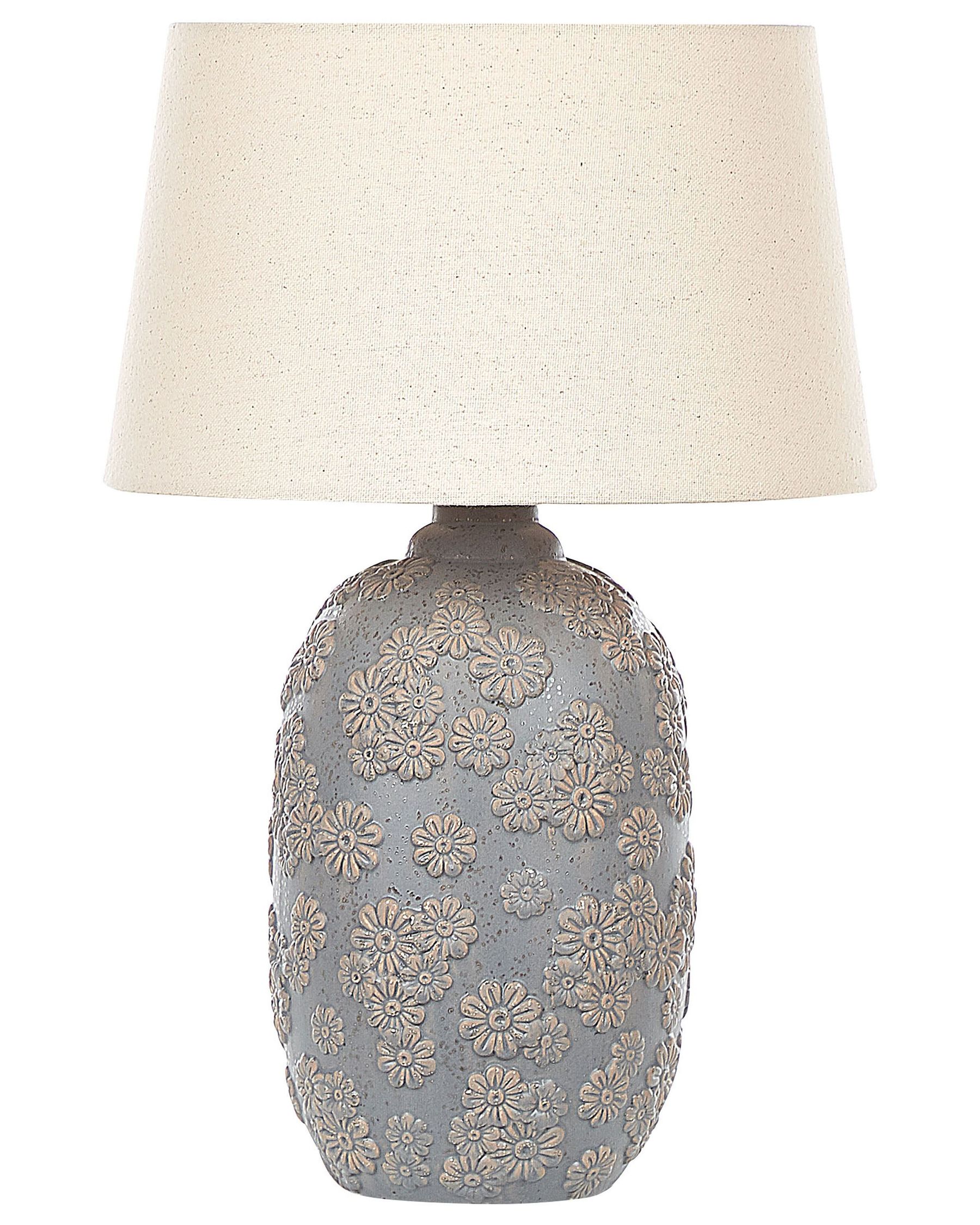 Lampa stołowa „Inora” – Ceramika - Szara