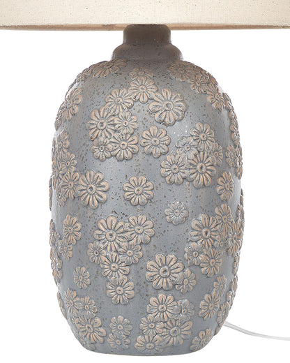 Lampa stołowa „Inora” – Ceramika - Szara