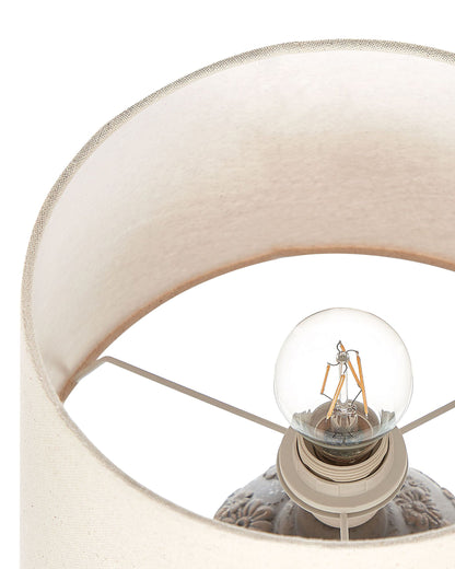 Lampa stołowa „Inora” – Ceramika - Szara
