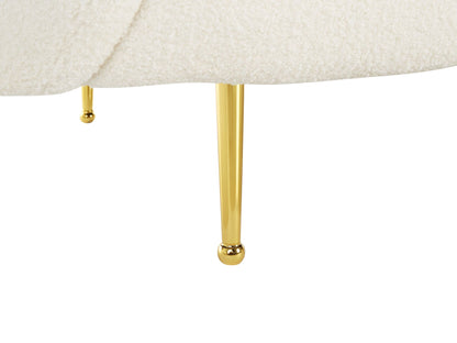 Sofa dla 2 osób NORDEN Boucle Biały