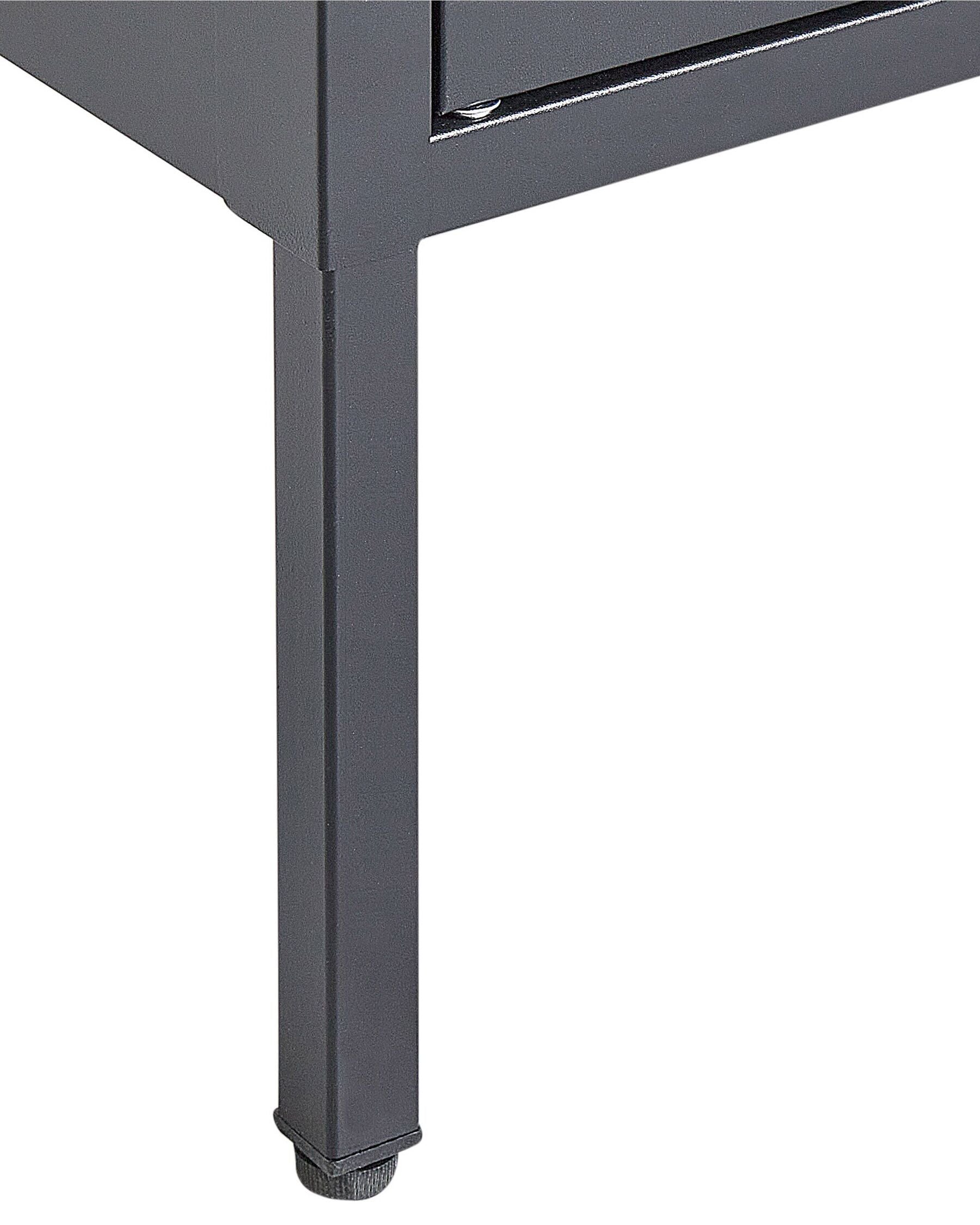 Witryna „Arden” – szklana gablota metalowa 90 cm, czarna