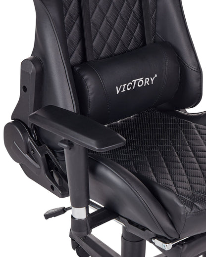 Fotel gamingowy VICTORY Ekoskóra Czarny