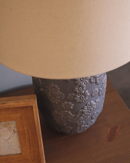 Lampa stołowa „Inora” – Ceramika - Szara
