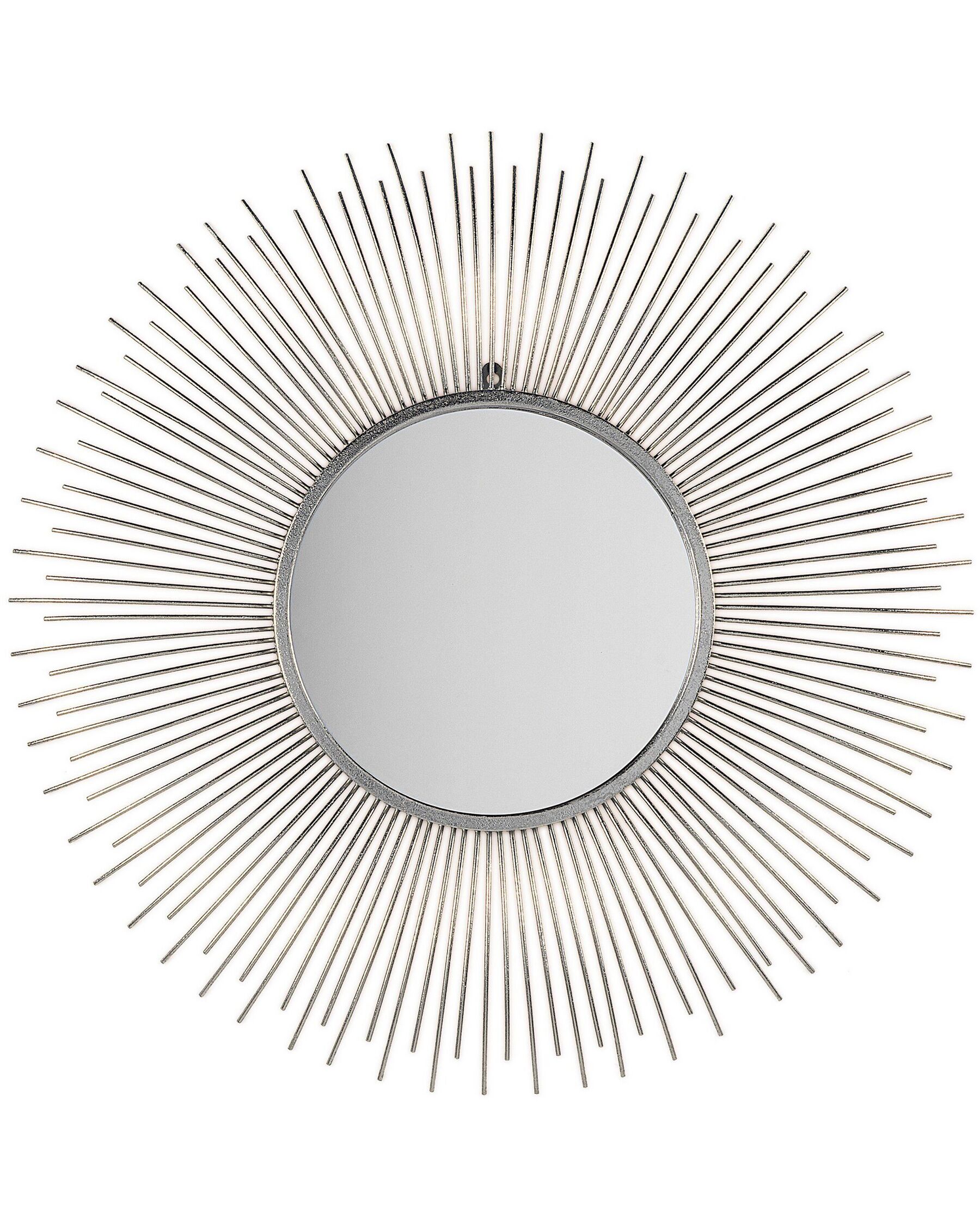 Lustro ścienne „Amelis” – metal, srebrne, 80x80 cm