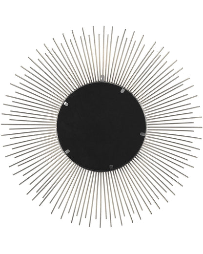 Lustro ścienne „Amelis” – metal, srebrne, 80x80 cm
