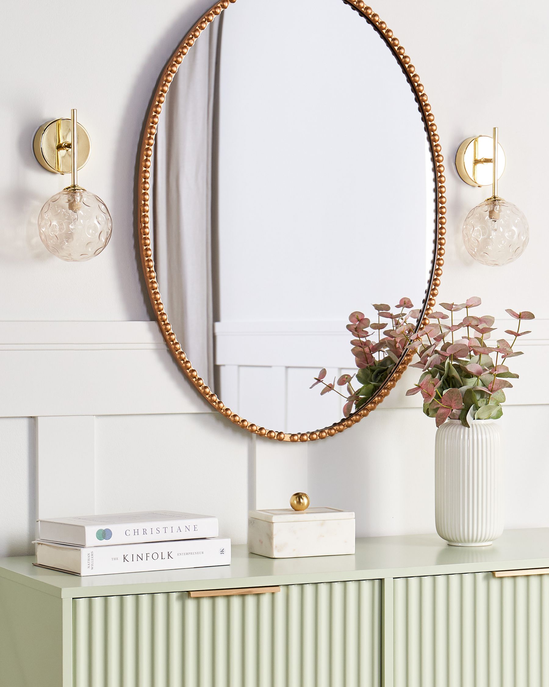 Zestaw 2 lamp ściennych „Liora” – Szkło - Beżowy