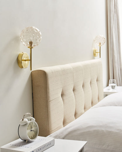 Zestaw 2 lamp ściennych „Liora” – Szkło - Beżowy