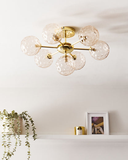 Lampa sufitowa „Liora” – Szkło - Beżowy