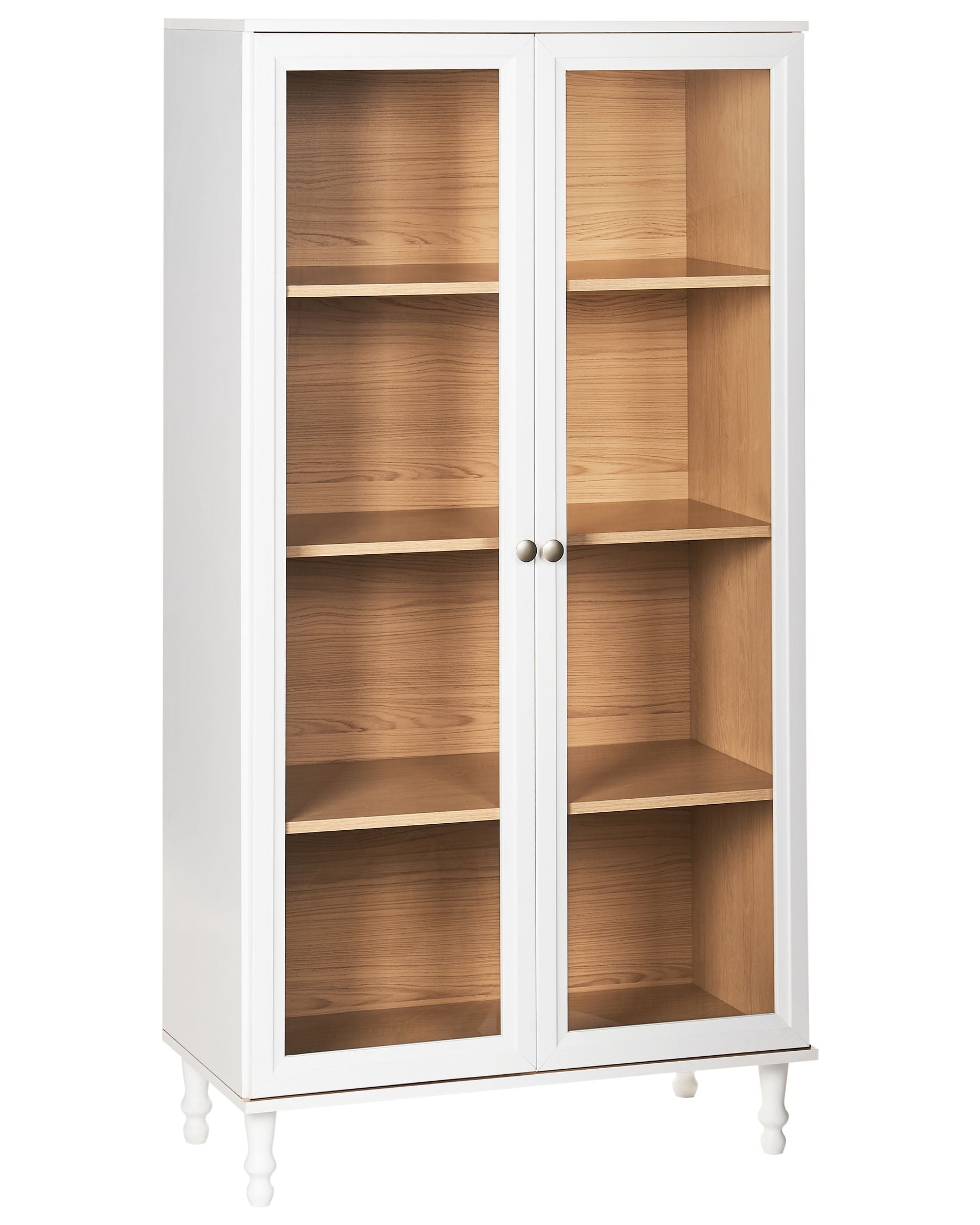 Witryna „Veya” – szklana gablota 80 cm - Biała
