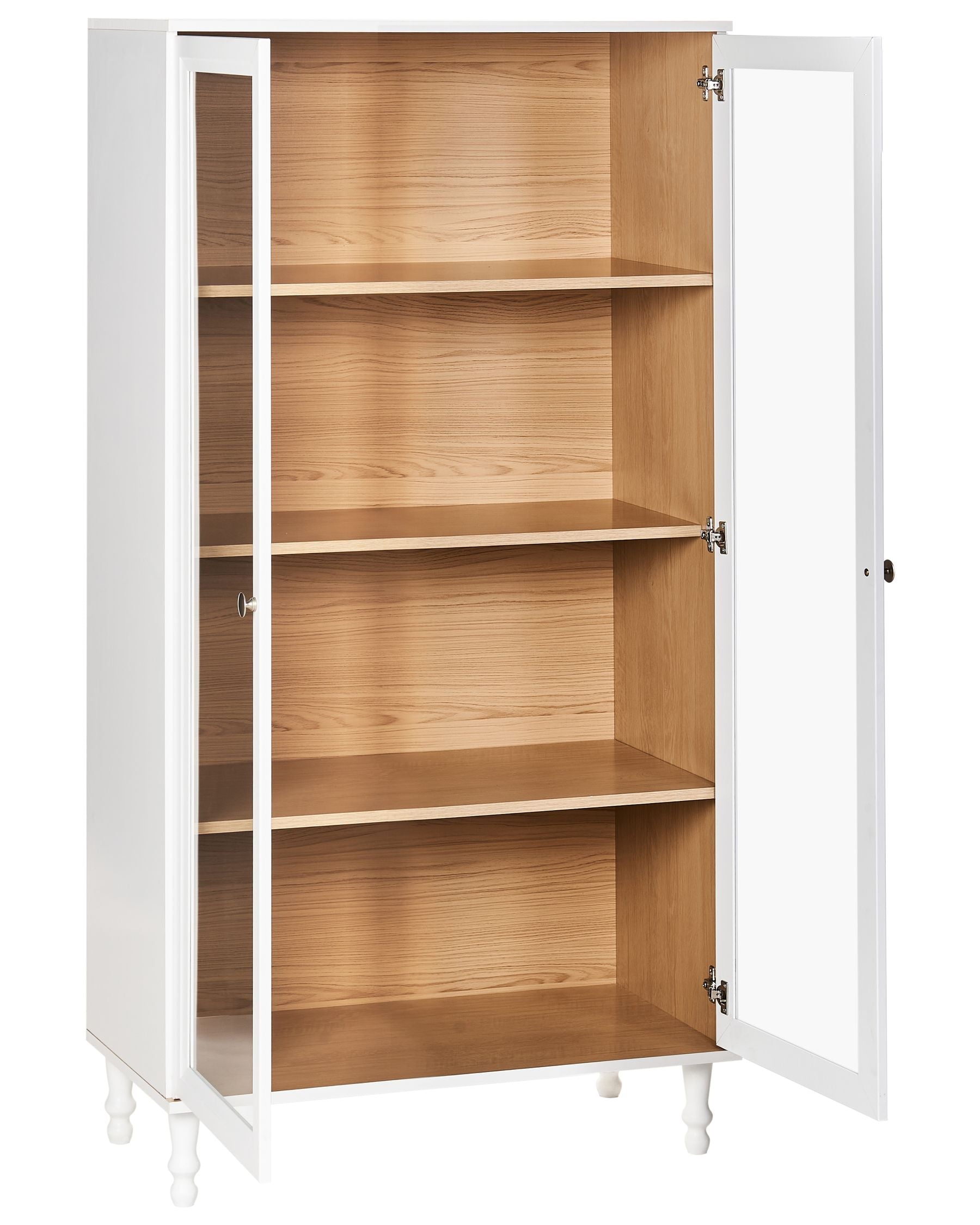 Witryna „Veya” – szklana gablota 80 cm - Biała