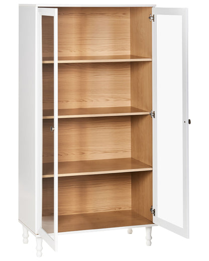 Witryna „Veya” – szklana gablota 80 cm - Biała