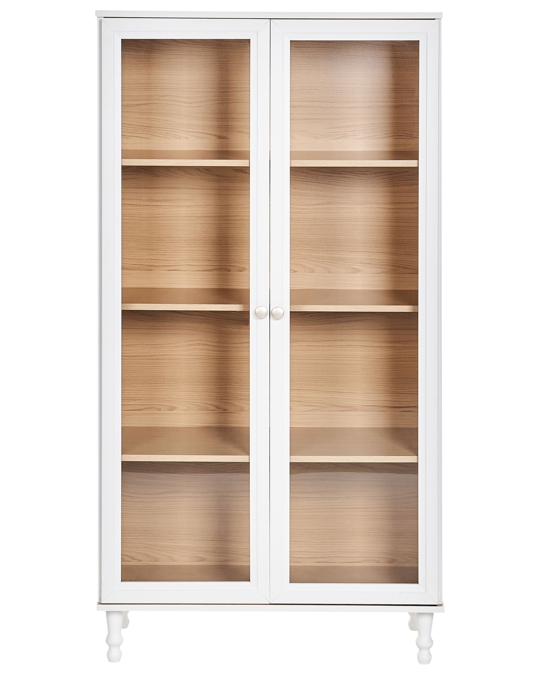 Witryna „Veya” – szklana gablota 80 cm - Biała