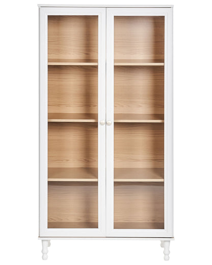 Witryna „Veya” – szklana gablota 80 cm - Biała
