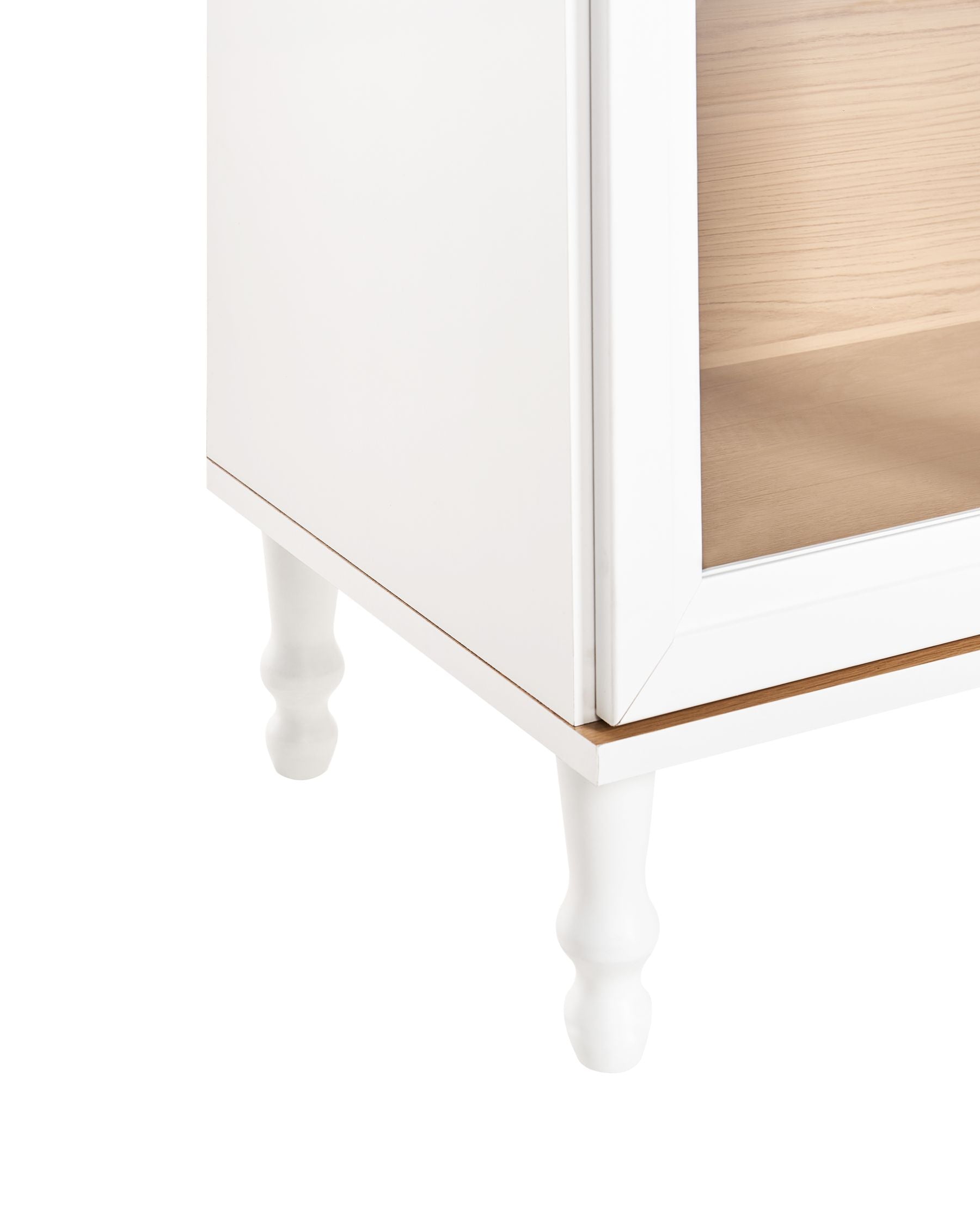 Witryna „Veya” – szklana gablota 80 cm - Biała