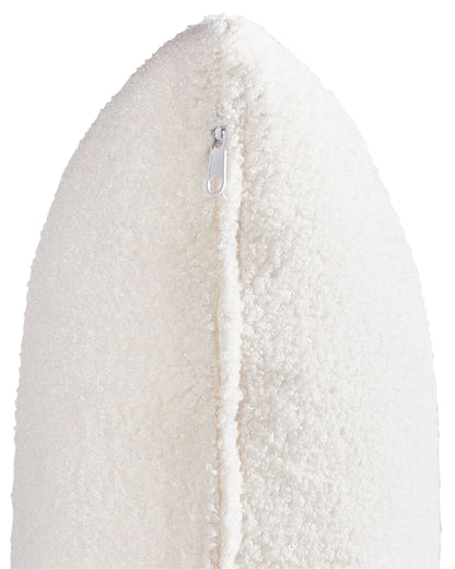 Fotel obrotowy „Ambria” – Bouclé - biały