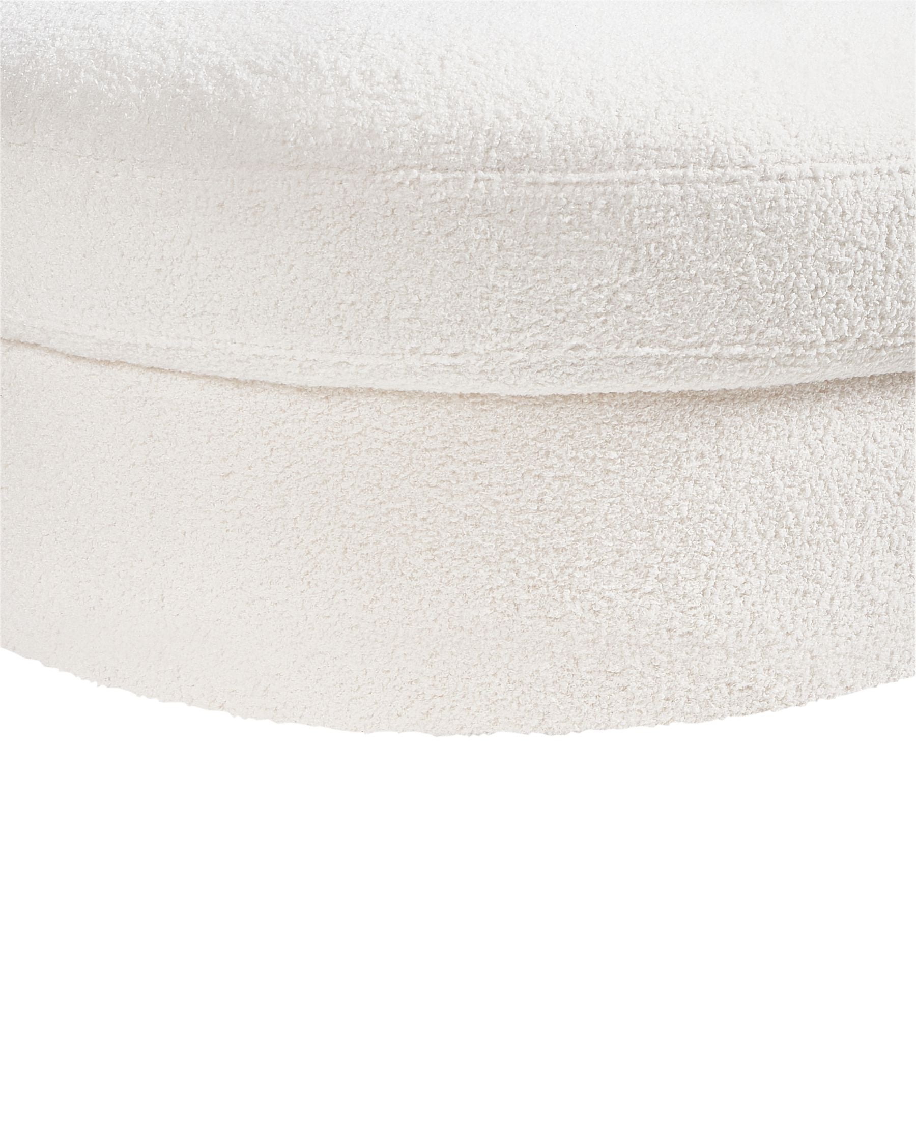 Fotel obrotowy „Ambria” – Bouclé - biały