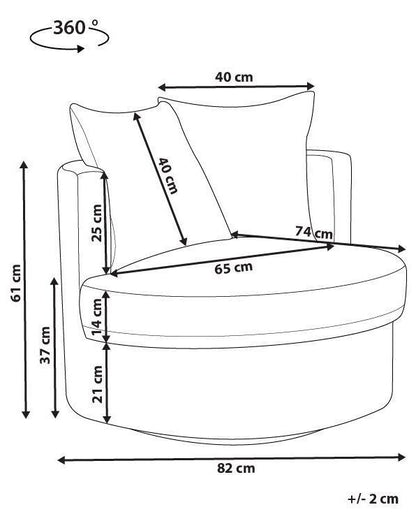 Fotel obrotowy „Ambria” – Bouclé - biały